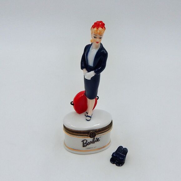 Commuter Barbie (1959-1960) Trinket Hinge Box 2000 Shoes Midwest Of Cannon Falls - Picture 1 of 9